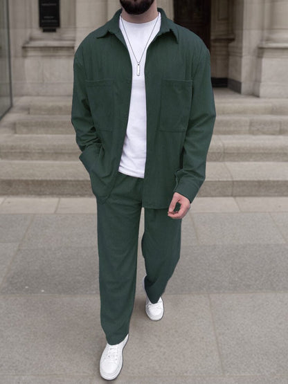 Ensembles assortis modernes en velours côtelé 2 pièces