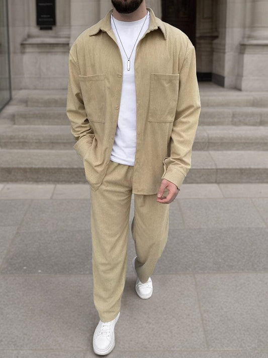 Ensembles assortis modernes en velours côtelé 2 pièces