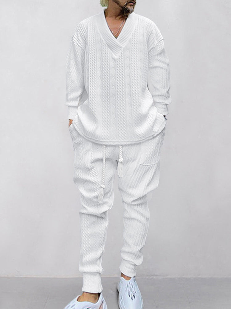 Ensemble Jacquard à Câble Athleisure