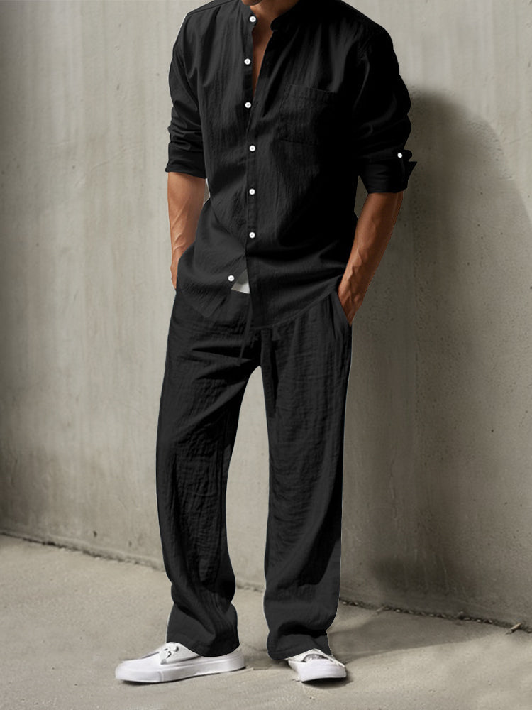 Ensemble de Chemise Simple et Décontractée en 100% Coton