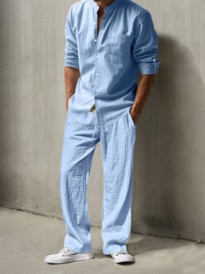 Ensemble de Chemise Simple et Décontractée en 100% Coton