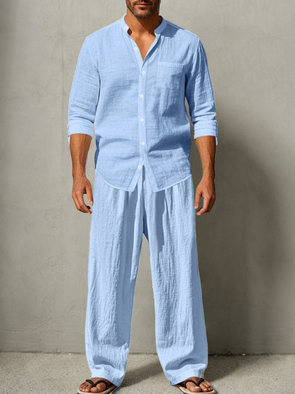 Ensemble de Chemise Simple et Décontractée en 100% Coton