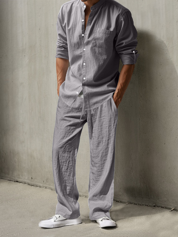 Ensemble de Chemise Simple et Décontractée en 100% Coton