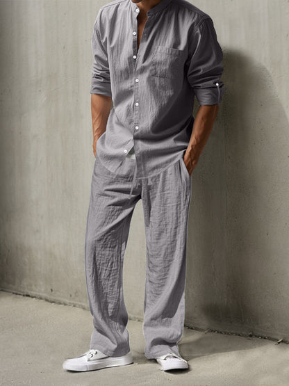 Ensemble de Chemise Simple et Décontractée en 100% Coton