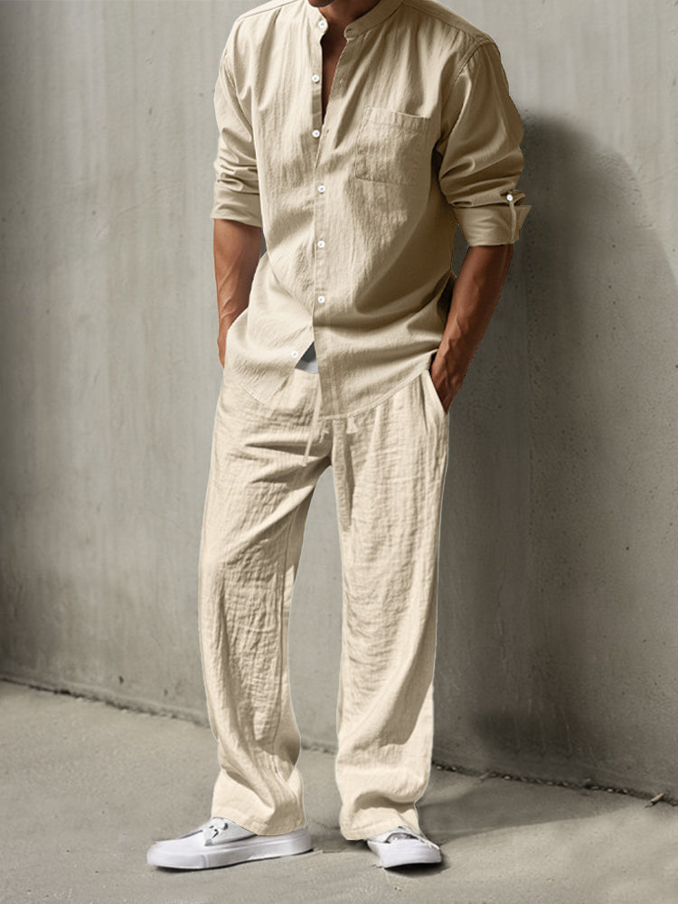 Ensemble de Chemise Simple et Décontractée en 100% Coton