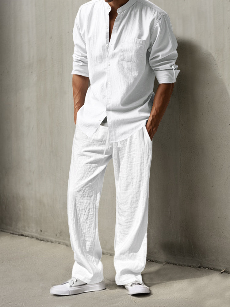 Ensemble de Chemise Simple et Décontractée en 100% Coton