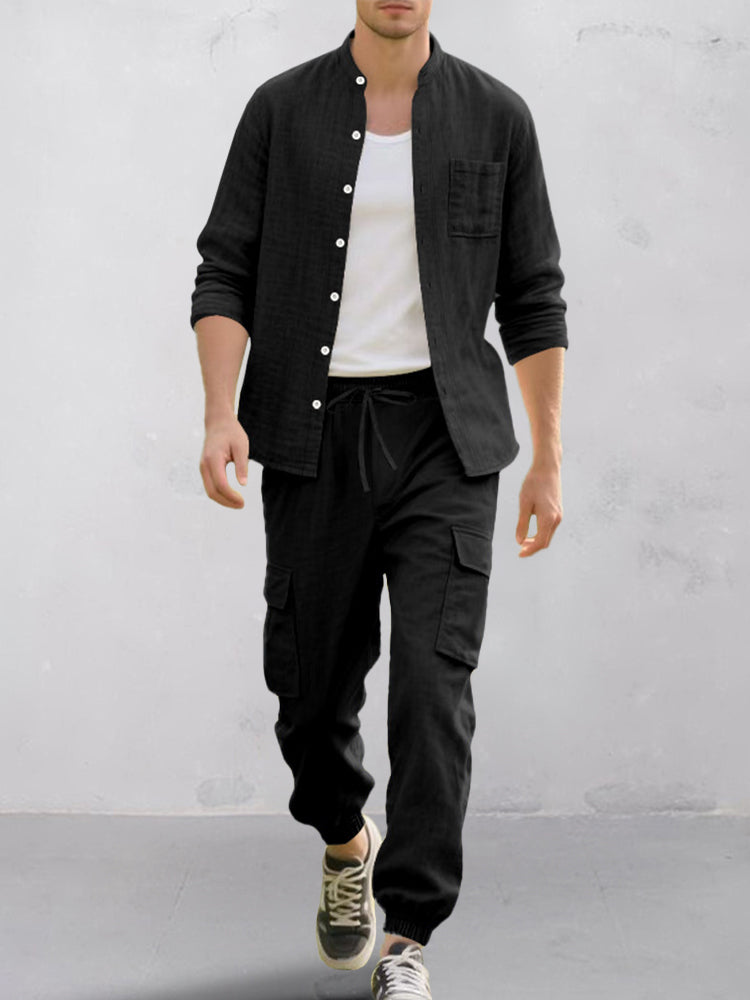 Ensemble de Chemise en Coton Premium et Pantalon