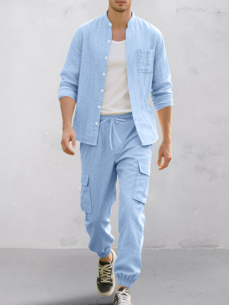 Ensemble de Chemise en Coton Premium et Pantalon