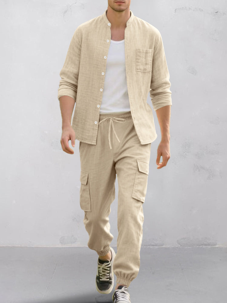 Ensemble de Chemise en Coton Premium et Pantalon