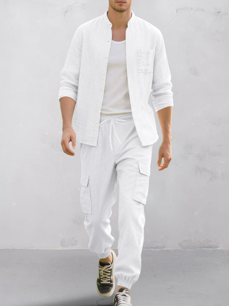 Ensemble de Chemise en Coton Premium et Pantalon