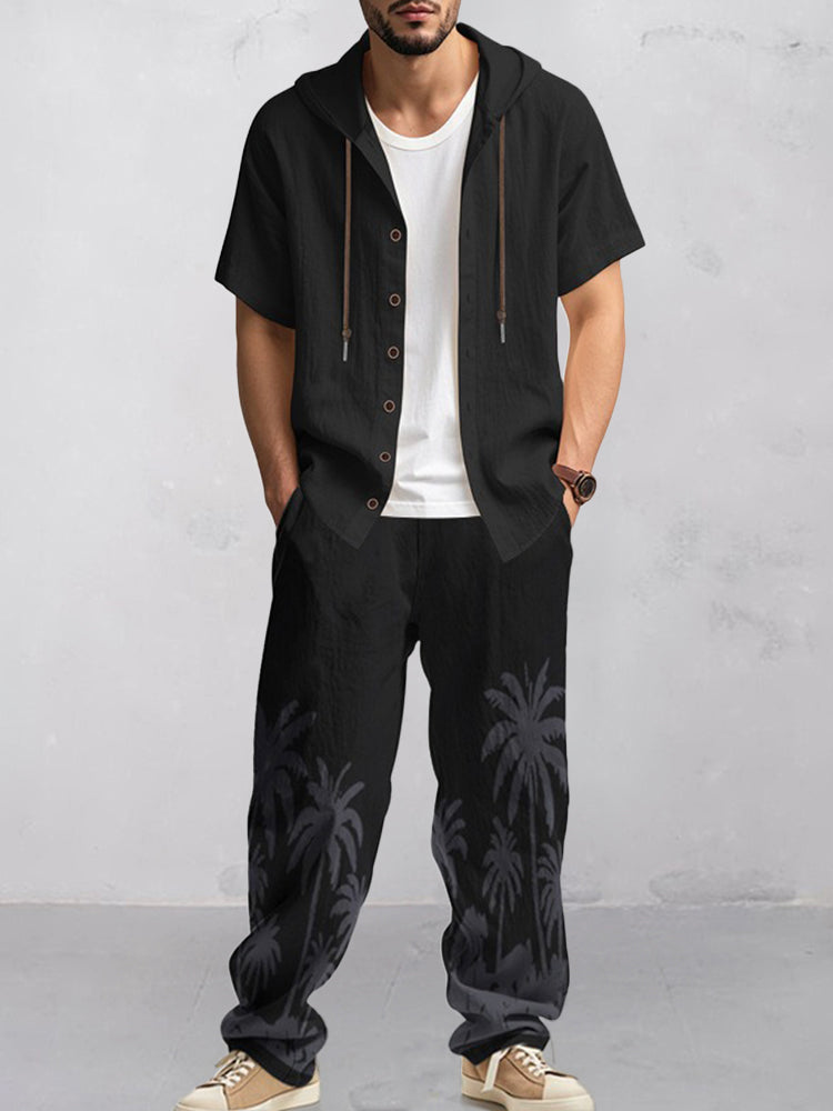 Ensemble de vacances 2 pièces en coton à coupe décontractée