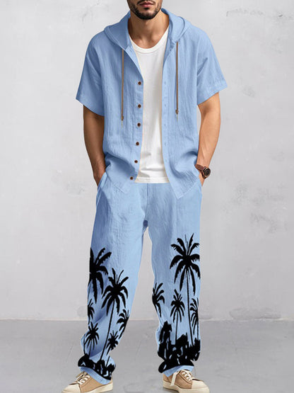 Ensemble de vacances 2 pièces en coton à coupe décontractée