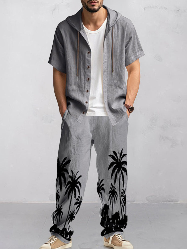 Ensemble de vacances 2 pièces en coton à coupe décontractée