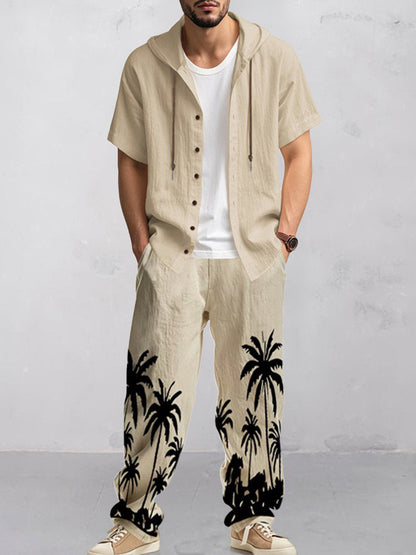 Ensemble de vacances 2 pièces en coton à coupe décontractée