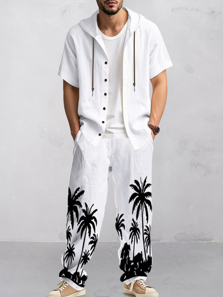 Ensemble de vacances 2 pièces en coton à coupe décontractée