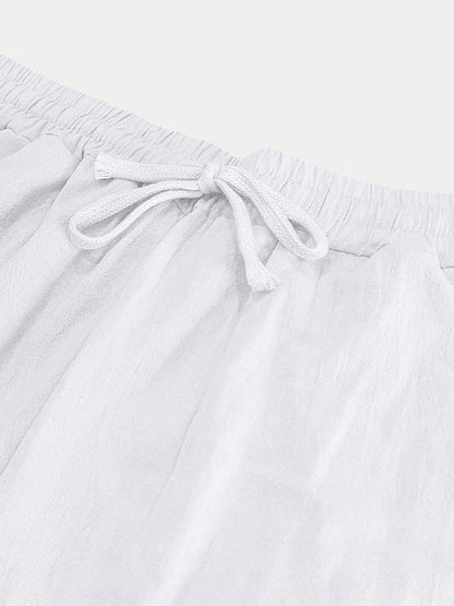 Ensemble de vacances 2 pièces en coton à coupe décontractée