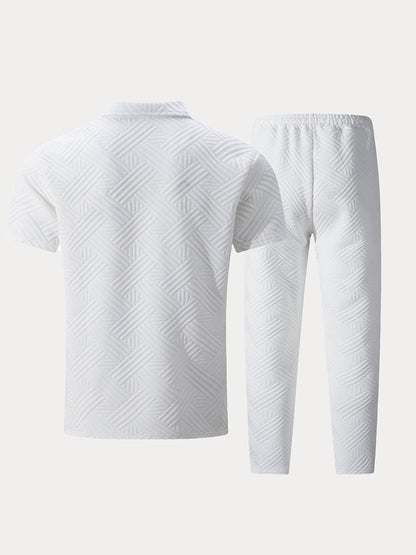 Ensemble de Polo Texturé Jacquard Élégant