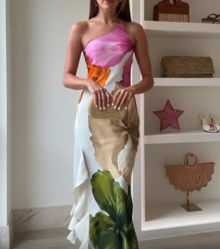 Saphira™ | Robe Longue Patchwork Élégante