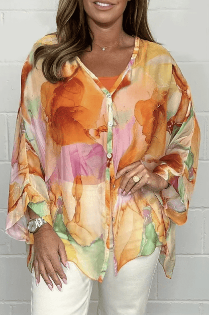 Kiara | Graceful Charm Chiffon Top