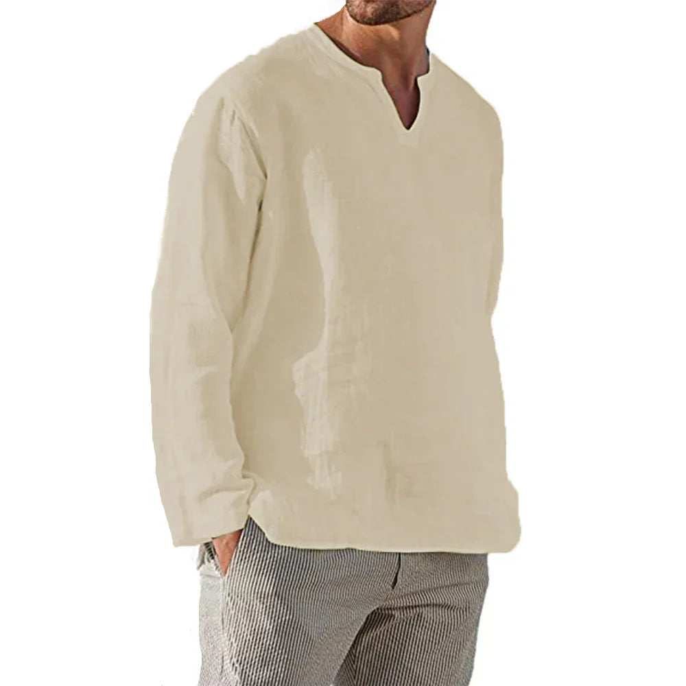 Reims™ - Chemise homme en coton lin respirant