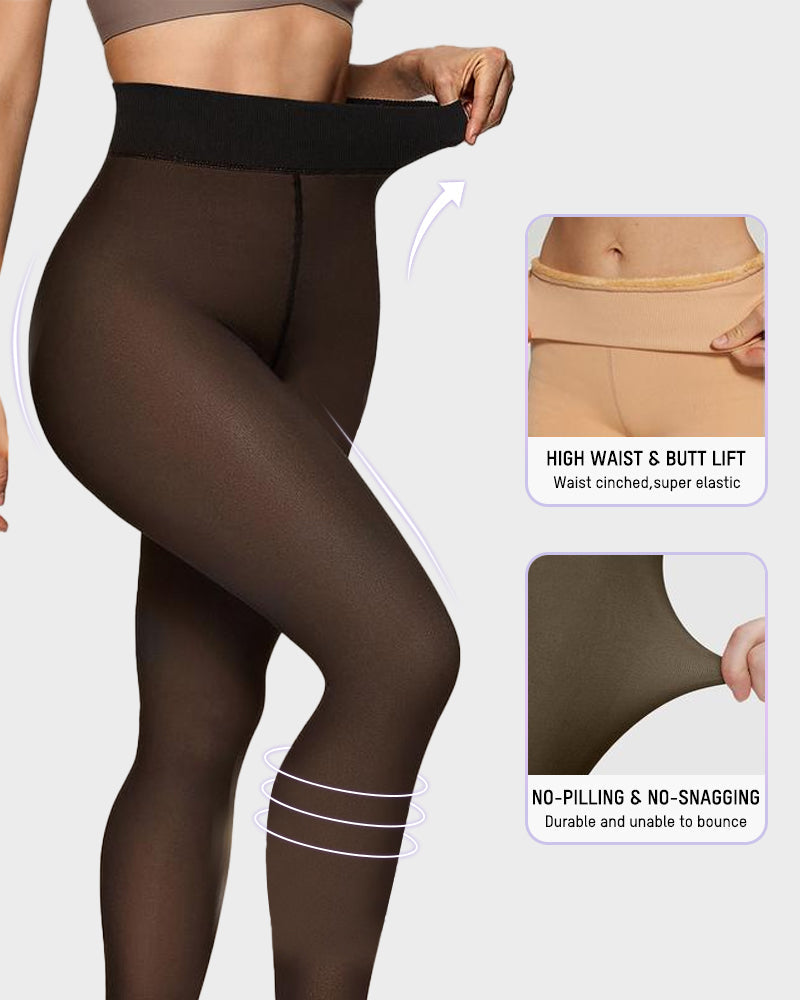 Armonie - Collants semi-transparents doublés polaire
