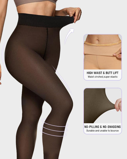 Armonie - Collants semi-transparents doublés polaire