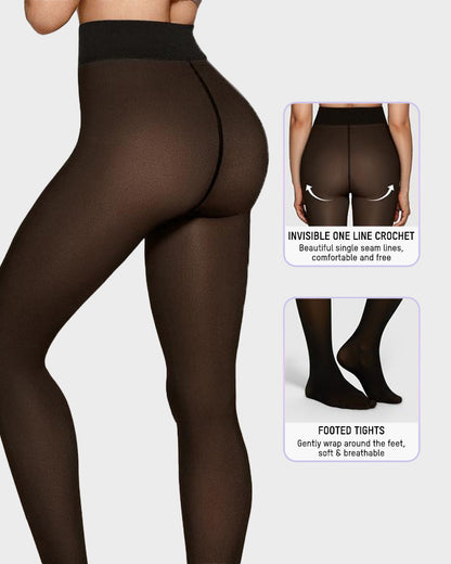 Armonie - Collants semi-transparents doublés polaire