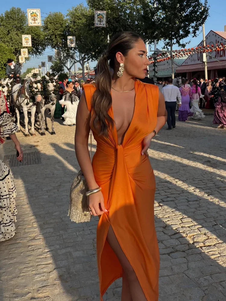 Moriah™ | Robe Longue Femme Plissée