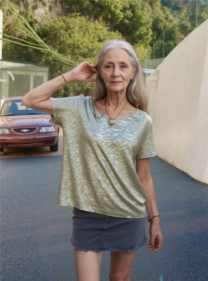 Melanie | T-shirt à manches élégantes