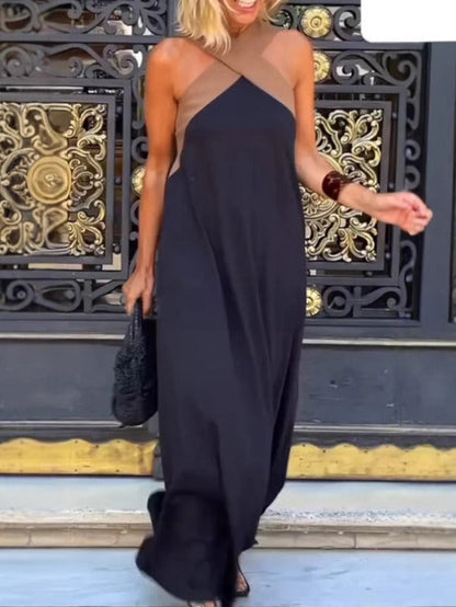 Chiessa | Robe Élégante à Dos Nu avec Encolure Croisée Stylée