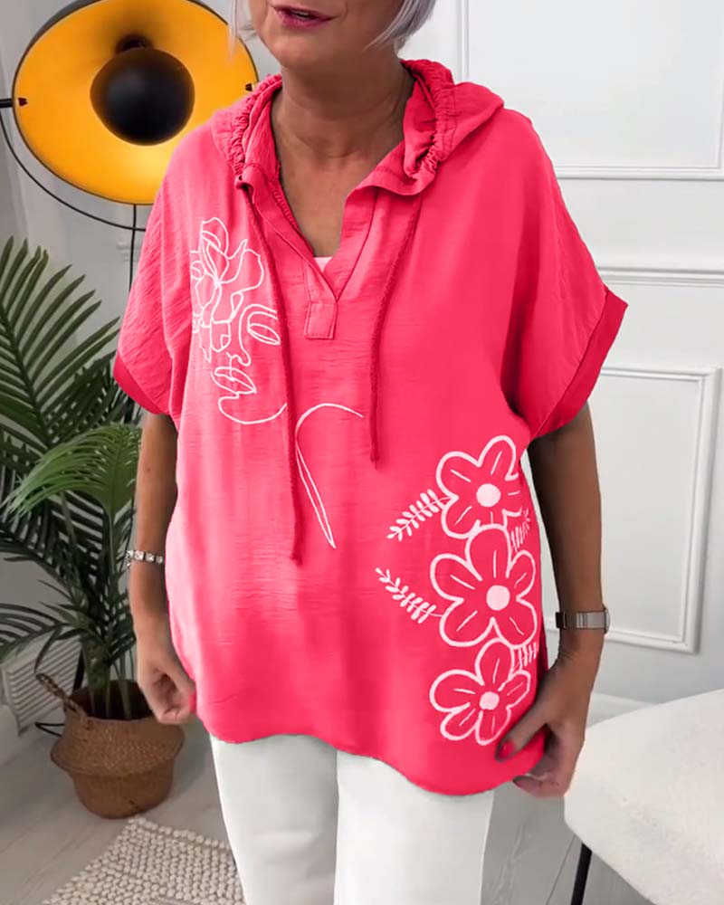 Lory | Blouse à Capuche Florale