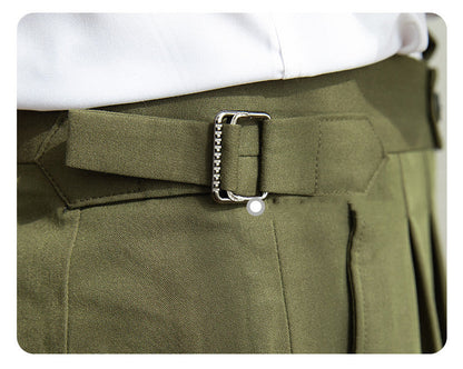 Ischia Double Pleated Straight Fit Trousers