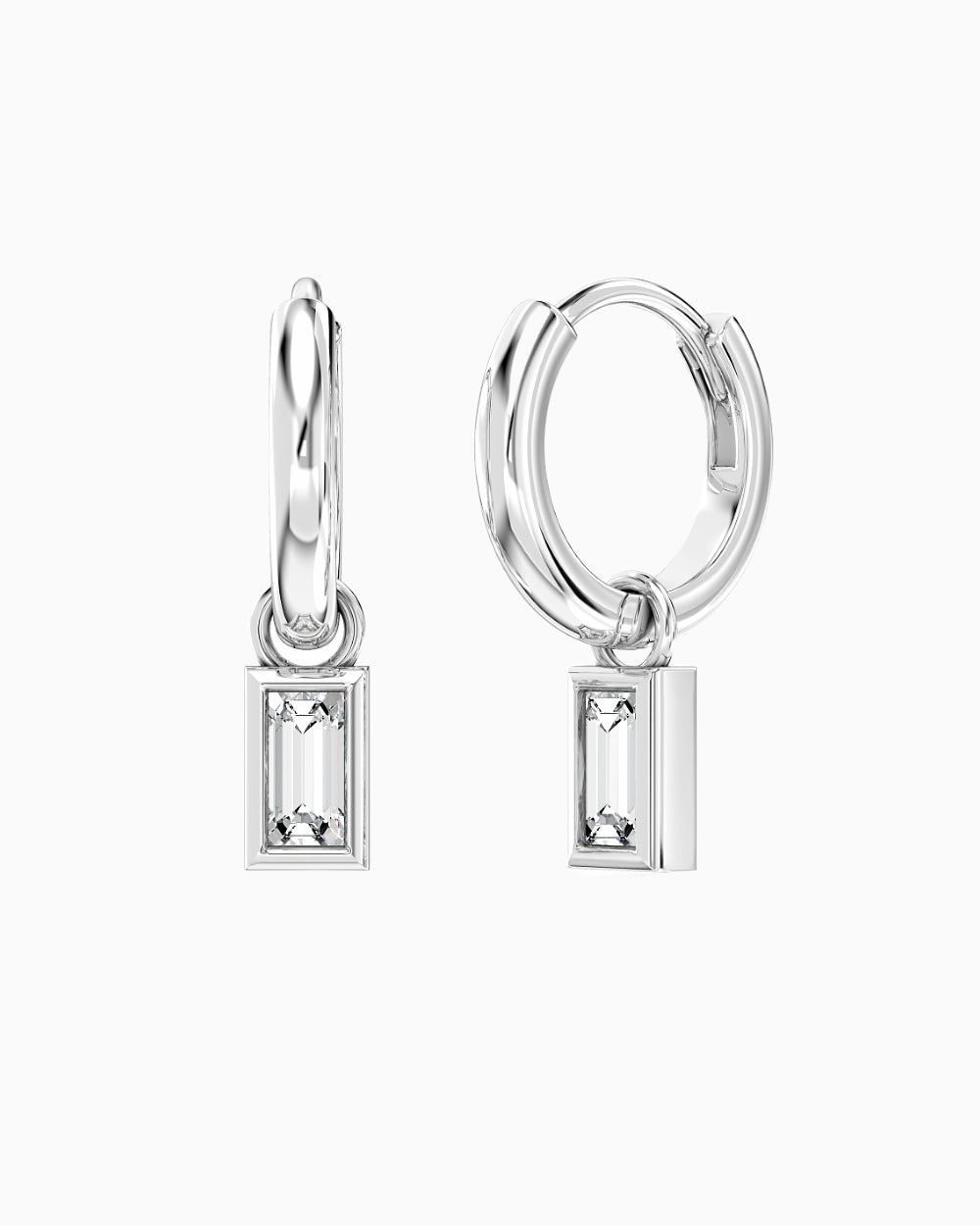 BOUCLES D'OREILLES BAGUETTES.