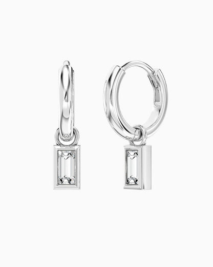 BOUCLES D'OREILLES BAGUETTES.