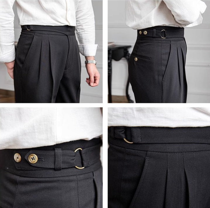 Pantalons Plissés à Bouton Gurkha Portovenere