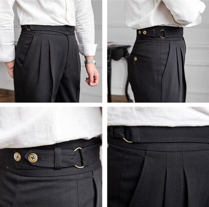 Pantalons Plissés à Bouton Gurkha Portovenere