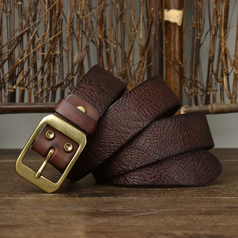 Ceinture en cuir de vache artisanale faite à la main
