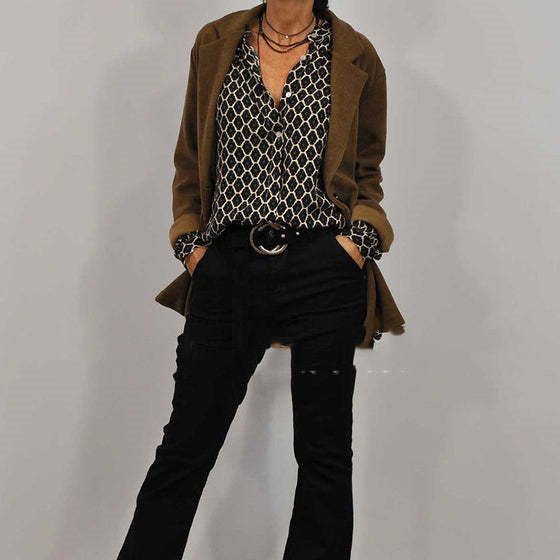 Antonia | Chemisier Long à Motifs Élégants