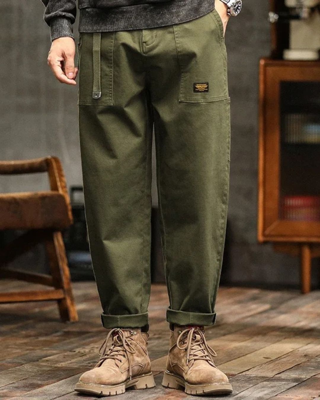 Étienne - Pantalon cargo vintage utilitaire