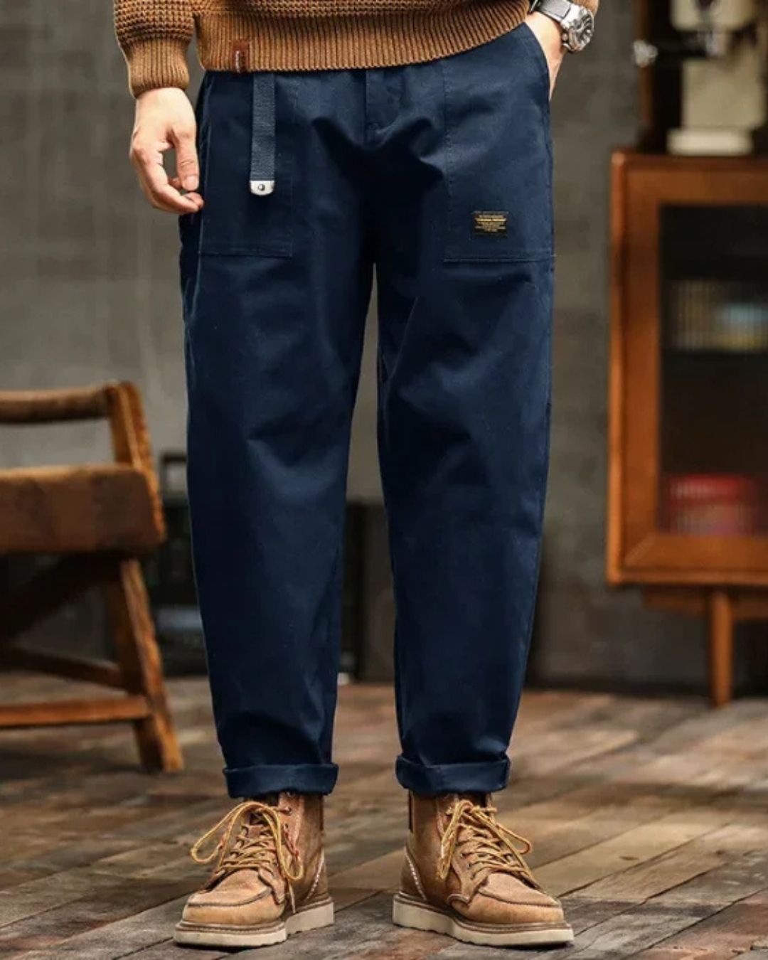 Étienne - Pantalon cargo vintage utilitaire