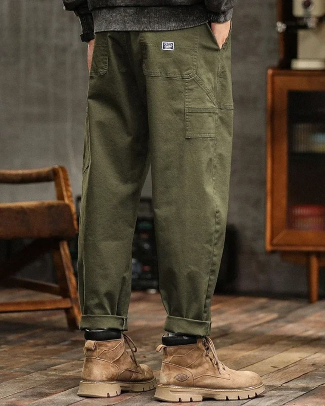 Étienne - Pantalon cargo vintage utilitaire