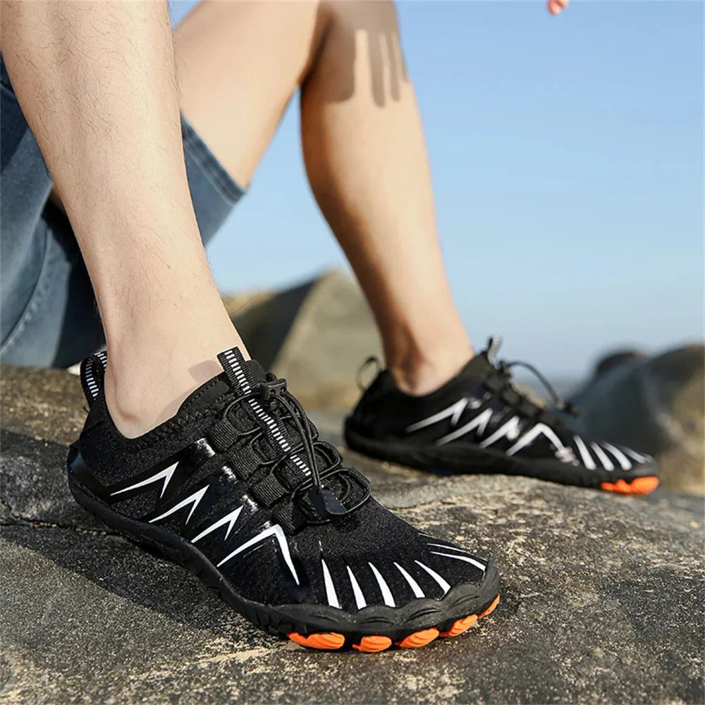 Chaussures aquatiques unisexes gris séchage rapide plage