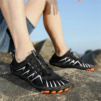 Chaussures aquatiques unisexes gris séchage rapide plage