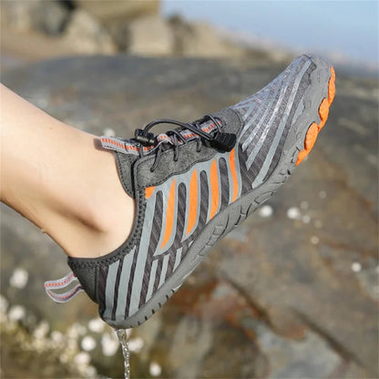 Chaussures aquatiques unisexes gris séchage rapide plage
