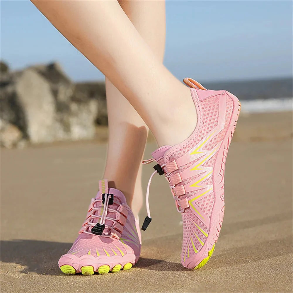 Chaussures aquatiques unisexes gris séchage rapide plage