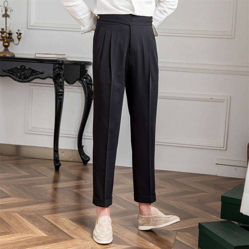 Pantalon Plissé Coupe Droite Moneglia