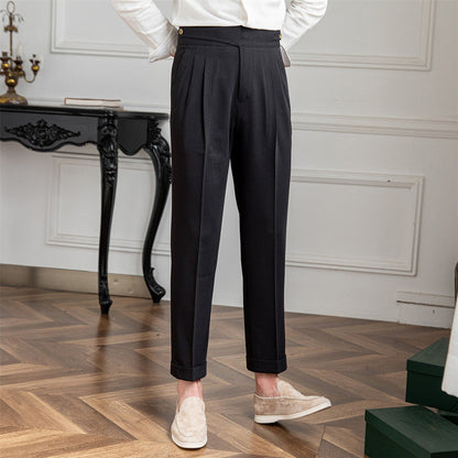 Pantalon Plissé Coupe Droite Moneglia