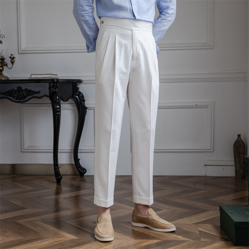 Pantalon Plissé Coupe Droite Moneglia