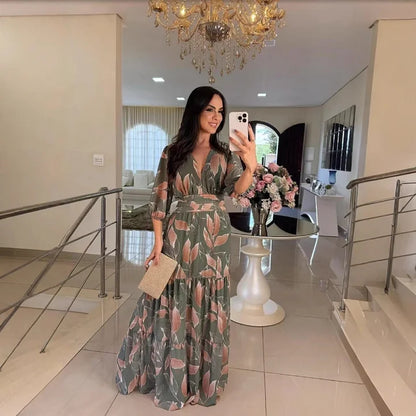 Claudia™ | Robe Longue Fleurie