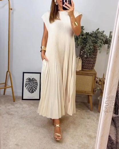Mathilde™ | Robe Maxi Plissée